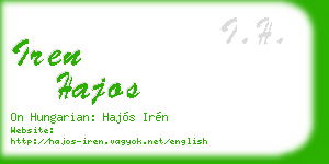 iren hajos business card